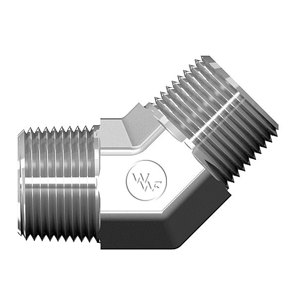 World Wide Fittings Male Pipe to Male Pipe 45 Deg. Elbow 5501X20X20 - main